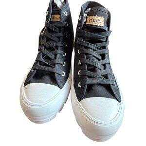 Mudd Women's‎ Jupiter Black High-Top Canvas Sneakers Sz 10 New